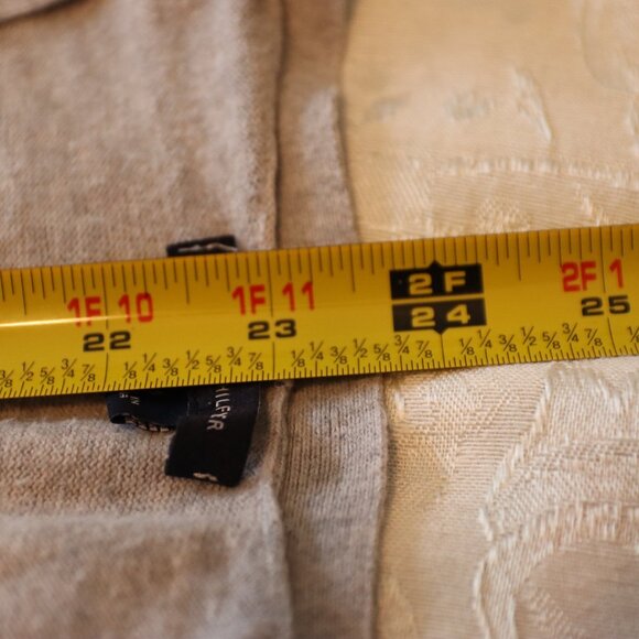 Tommy Hilfiger Womens V-Neck Argyle Sweater Sparkle Preppy Size Medium - Picture 8 of 15